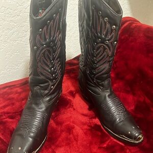 Zodiac Vintage black leather WTH red stitching soft leather